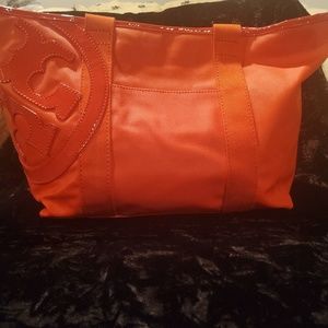 Orange Tory Burch tote